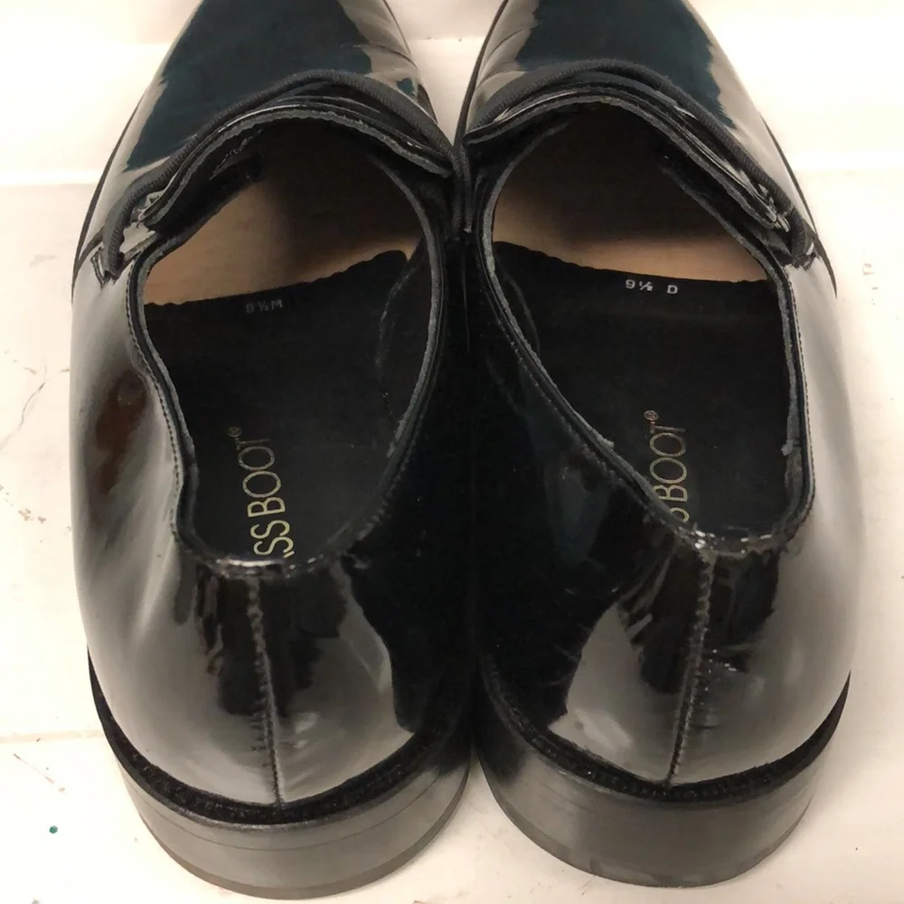 Vtg Nordstrom BrassBoot patent black leather men’s shoes size 9.5 formal wedding